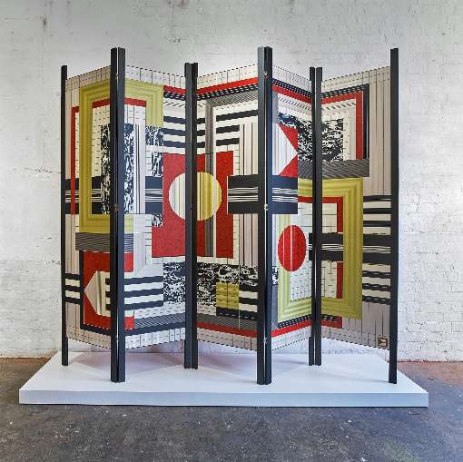 Image 2: Chic veneered room divider
